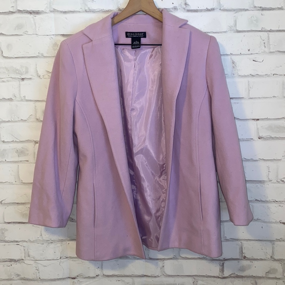 Dialogue lilac wool cashmere blend jacket